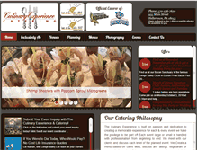 Tablet Screenshot of culinaryexperiencecatering.com